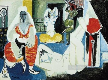  1955 Pintura Art%c3%adstica - Les femmes d Alger Delacroix IX 1955 Cubismo